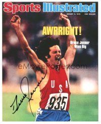 6t509 BRUCE JENNER signed color 8x10 REPRO still '90s at Olympics on 1976 Sports Illustrated cover!