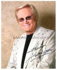 6t561 GEORGE JONES signed color 8x10 REPRO still '00s great portrait of the country western singer!