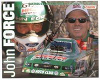 6t602 JOHN FORCE signed color 8x10 REPRO still '00s cool montage of the drag racing champion!
