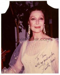 6t644 LORETTA YOUNG signed color 8x10 REPRO still '90s the beautiful actress late in her life!