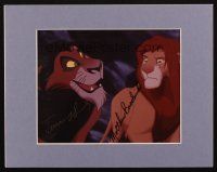 6t465 MATTHEW BRODERICK/JEREMY IRONS signed color 8x10 REPRO in 11x14 mat '90s Simba/Scar,Lion King