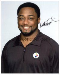 6t657 MIKE TOMLIN signed color 8x10 REPRO still '00s the Pittsburgh Steelers NFL football coach!