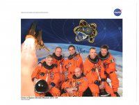 6t451 NASA MISSION STS-134 signed color 8x10 publicity still '11 by all SIX astronaut crew members!