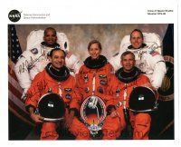 6t452 NASA MISSION STS-98 signed color 8x10 publicity still '01 by all 5 astronaut crew members!