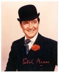 6t667 PATRICK MACNEE signed color 8x10 REPRO still '90s portrait as John Steed from The Avengers!