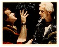 6t696 RIDLEY SCOTT signed color 8x10 REPRO still '90s c/u with Rutger Hauer from Blade Runner!