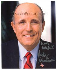 6t715 RUDY GIULIANI signed color 8x10 REPRO still '00s the great former mayor of New York City!