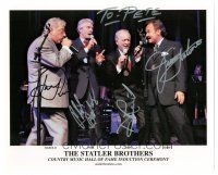 6t428 STATLER BROTHERS signed color 8x10 music publicity still '00s by all 4 country gospel singers