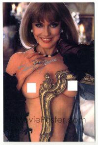 6t734 TERRY MOORE signed color 7x10.5 REPRO still '00s she posed nude in Playboy in 1984 at age 55!