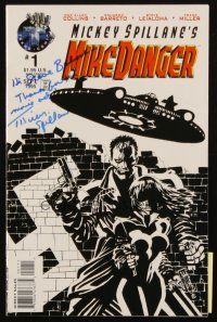 6t214 MICKEY SPILLANE signed comic book '95 on Mike Danger #1!