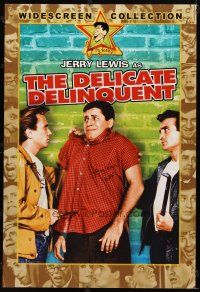 6t294 DELICATE DELINQUENT signed video 1sh R04 by Jerry Lewis, as a wacky teen-age terror!