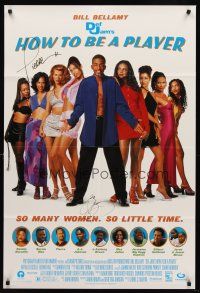 6t224 HOW TO BE A PLAYER signed 1sh '97 by BOTH Bill Bellamy AND Pierre Edwards!