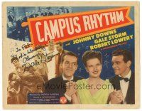 6t229 CAMPUS RHYTHM signed TC '43 by Gale Storm, who's with Johnny Downs & Robert Lowery!