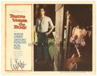 6t243 DESIRE UNDER THE ELMS signed LC #6 '58 by Sophia Loren, who's stared at by Anthony Perkins!