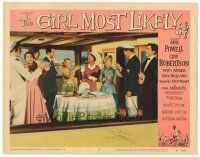 6t246 GIRL MOST LIKELY signed LC #5 '57 by Jane Powell, who's toasting at celebration with cast!