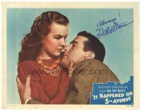 6t253 IT HAPPENED ON 5th AVENUE signed LC #8 '46 by Gale Storm, who's close up with Don DeFore!