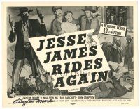 6t232 JESSE JAMES RIDES AGAIN signed TC R55 by Clayton Moore, art of him as the famous outlaw!
