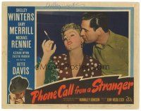 6t270 PHONE CALL FROM A STRANGER signed LC #2 '52 by Shelley Winters, who's about to be kissed!