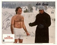 6t274 SURVIVORS signed LC #3 '83 by Robin Williams AND Walter Matthau, both standing in the snow!