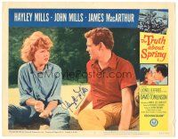 6t279 TRUTH ABOUT SPRING signed LC #4 '65 by Hayley Mills, who's in love with James MacArthur!
