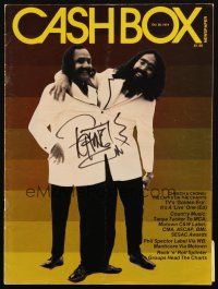 6t191 CASHBOX signed magazine October 26, 1974 by Tommy Chong, whos' with Cheech Marin!