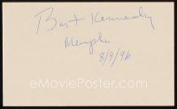 6t149 BURT KENNEDY signed 3x5 index card '96 can be framed & displayed with a repro still!
