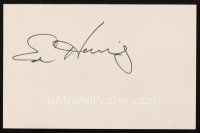 6t103 ED HARRIS signed 5.5 x 8.5 index card '90s can be framed together with a repro still!
