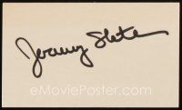 6t155 JEREMY SLATE signed 3x5 index card '80s can be framed & displayed with a repro still!