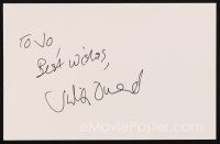 6t115 JULIA ORMOND signed 5.5 x 8.5 index card '90s can be framed together with a repro still!