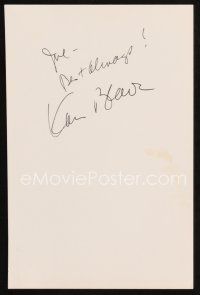 6t118 KAREN BLACK signed 5.5 x 8.5 index card '90s can be framed together with a repro still!