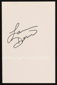 6t125 LAURA DERN signed 5.5 x 8.5 index card '90s can be framed together with a repro still!