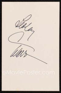 6t126 LESLEY ANN WARREN signed 5.5 x 8.5 index card '90s can be framed together with a repro still!