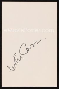 6t127 LESLIE CARON signed 5.5 x 8.5 index card '90s can be framed together with a repro still!