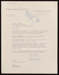 6t019 MARVIN MIRISCH signed letter '70 he wanted Charles Bronson for Chris in Magnificent Seven II!
