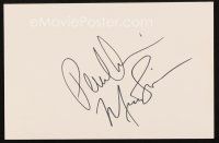 6t130 MIRA SORVINO/PAUL SORVINO signed 5.5 x 8.5 index card '90s can be framed together w/a still!
