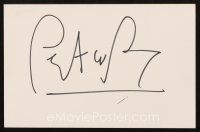 6t132 PETER BERG signed 5.5 x 8.5 index card '90s can be framed together with a repro still!