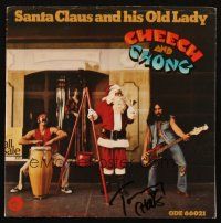 6t205 SANTA CLAUS & HIS OLD LADY signed 45 RPM record sleeve '71 by Tommy Chong, great image!