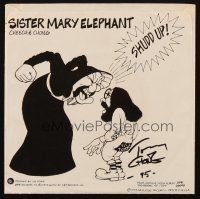 6t206 SISTER MARY ELEPHANT signed 45 RPM record sleeve '72 by Tommy Chong, wacky artwork!