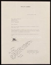 6t006 STANLEY KUBRICK signed letter '68 he has no idea what he is going to do about the music!