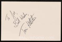 6t136 TERI HATCHER signed 5.5 x 8.5 index card '90s can be framed together with a repro still!
