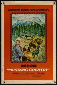 6t304 MUSTANG COUNTRY signed 1sh '76 by Joel McCrea, Frances Dee McCrea, AND Robert Fuller!