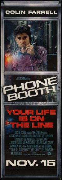 6t310 PHONE BOOTH signed advance 27x80 phone booth poster '03 by Colin Farrell, cool design!