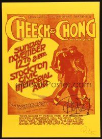 6t461 CHEECH & CHONG HAY MAN QUE PASO signed REPRO 11x16 poster '90s by Tommy Chong & artist Tuten!