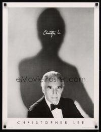 6t316 CHRISTOPHER LEE signed limited edition 19x25 print '02 great image of the horror icon, 8/500!