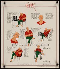 6t320 JULES FEIFFER signed limited edition special 18x20 '87 his classic comic strip, 95/300!