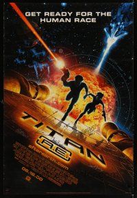 6t307 TITAN A.E. signed style B advance DS 1sh '00 by Fox animation team, Bluth directed sci-fi!