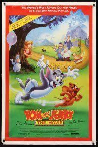 6t308 TOM & JERRY THE MOVIE signed 1sh '92 by BOTH Bill Hanna AND Joe Barbera, great Humphries art!