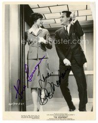 6t358 JACK LEMMON/SHIRLEY MACLAINE signed 8x10 still '60 by BOTH stars, c/u from The Apartment!