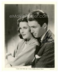 6t361 JAMES STEWART signed 8x10 still '41 with beautiful Hedy Lamarr from Come Live With Me!