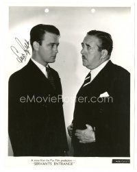 6t376 LEW AYRES signed 8x10 key book still '34 c/u with Walter Connolly from Servants' Entrance!